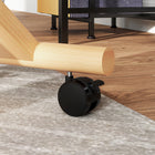 HOMCOM - Chaise ergonomique agenouilloir pour bureau à domicile - blanc crème-Quatre roulettes (dont deux verrouillables) pour glisser et verrouiller la chaise, réaménagement du poste sans effort