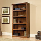 Sauder - Bibliothèque à 5 tablettes, cerisier Washington-Assemblage rapide et facile avec moulures embricables brevetées