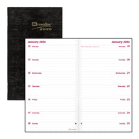 Brownline - 2026 Agenda de poche hebdomadaire Deux semaines par page double - 6 po x 3-1/2 po - Noir - Anglais-12 mois: janvier 2026 à décembre 2026 