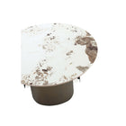 Manhattan Comfort - Table basse moderne et glamour Monica 80 cm (31,49 po) - Or-Le diamètre du plateau mesure 31,49 pouces