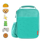  Fit & Fresh - Sac à lunch Charm Mania - Bleu sarcelle avec 6 breloques-AMUSANT POUR LES ENFANTS : cette boîte à lunch isotherme pour enfants comprend 6 breloques et 22 emplacements pour que les enfants puissent personnaliser leur boîte à lunch. La poche avant pour breloques est idéale pour des collations ou des petits mots, et elle convient à toutes les breloques.