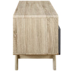 Modway - Origin 47 po Meuble TV, Gris naturel-Tiroirs à extension complète gris / blanc
