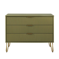 Manhattan Comfort - Dumbo commode moderne 35,19" - vert olive-Moderne-contemporain avec une touche de glamour - commode pour chambre et salon