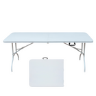 Homy Casa - Table pliante portable de 6 pi pour intérieur et extérieur, camping - Blanc-Le format de 6 pi offre de l’espace aux repas