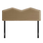 Modway - Cosette Performance Velvet Tête de lit Queen size, Taupe-Amorti en mousse dense