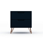 Manhattan Comfort - Ensemble de commodes de chambre à coucher Rockefeller style milieu du siècle moderne - Tatiana bleu minuit - ensemble de 3-Parfait pour le rangement ou l’exposition d’objets Kit anti-basculement inclus
