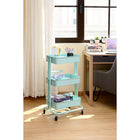 Simply - Chariot Roulant À 3 Niveaux - Sarcelle-4 roues lisses (2 verrouillables)