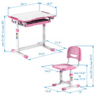 Mount-It! - Ensemble bureau et chaise pour enfants - Rose-9