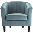 Modway - Prospect Chenal Touffé Performance Velvet Fauteuil - Bleu clair-Siège rembourré en mousse dense