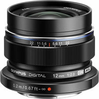 Olympus - Objectif M.Zuiko Digital ED 12 mm f/2 - Noir-Longueur de mise au point de 12 mm