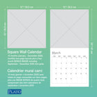 Plato - 2026 Plages Calendrier mural Suspendu Mensuel - 30,5 cm l x 61 cm H - Anglais-Écologique à la Plato - Fabriqué avec des matériaux durables, dont du papier certifié par le Forest Stewardship Council et de l'encre de soja