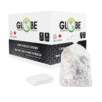 Globe Commercial - Sacs poubelle transparents Xstrong - 89 cm x 127 cm - Paquet de 100-Le dessus ouvert peut être attaché facilement