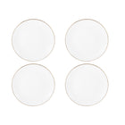 Maxwell & Williams - Blanc et Doré Assiette à Dîner - 27.5 cm - Paquet de 4-Lavage des mains recommandé