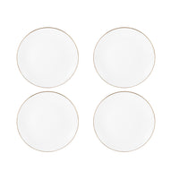 Maxwell & Williams - Blanc et Doré Assiette à Dîner - 27.5 cm - Paquet de 4-Lavage des mains recommandé