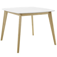 Modway - Stratum 40 po Table à manger, Blanc-Table à manger inspirée du milieu du siècle