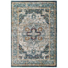 Modway - Tribute Médaillon floral vintage vieilli Diantha Tapis de comédie 8 pi l x 10 pi L - Multicolore-Tapis d’espace à médaillons vintage floraux vintage vieillis