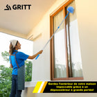 Gritt Commercial - Brosse chasse-toiles avec manche télescopique de 6 pi-Longueur minimale du manche : 3,5 pi