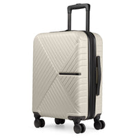 Bugatti - Valise cabine rigide 21.50po à roulettes pivotantes de la collection Berlin - Crème-Fabriquée à partir d’un mélange durable d’ABS et de polycarbonate pour une résistance optimale