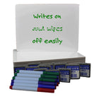 Flipside Products Magnetic Dry Erase Boards (9" x 12") with coloured Pens & Erasers, Set of 12-Includes 12 coloured pens and erasers