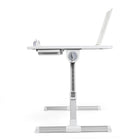 ShoppingAll - Bureau pliable portable réglable avec fente pour tablette et tiroir - Argent-Conception Portable: Conçu avec des jambes pliables pour un rangement compact et un transport facile, parfait pour une utilisation à la maison et en voyage.