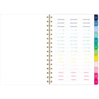 AT-A-GLANCE - Agenda hebdomadaire/mensuel Emily Ley bandes joyeuses 2025 - 8 1/2 po H x 5 3/8 po l - Multicolore - Bilingue-Couverture en poly durable avec le motif coloré de bandes joyeuses mis en valeur par un badge de date bordé d'accents dorés 
