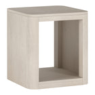 Hudson&Canal - Table d'appoint carrée Kellan (50 cm de largeur) - Blanc aulne-Un design contemporain moderne pour votre salon, votre bureau et plus encore
