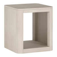 Hudson&Canal - Table d'appoint carrée Kellan (50 cm de largeur) - Blanc aulne-Un design contemporain moderne pour votre salon, votre bureau et plus encore