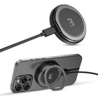 MyBat - Chargeur sans fil DockIt 360° compatible recharge magnétique + Support bague - Noir-Fixation magnétique intégrée - Alignement fluide et maintien solide sur l’arrière de l’appareil pour une utilisation simplifiée