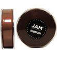 JAM Paper - Ruban de satin double face - 7/8" de large x 25 m - Brun chocolat-Couleur : marron chocolat
