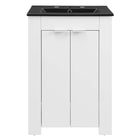 Modway - Maybelle 24" Vanette de salle de bain - Blanc Noir-Vanité de salle de bain moderne