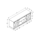 Monarch Specialties - 2748 Meuble Tv - 60 po L/Faux Bois Brun/2 Portes Coulissantes-5