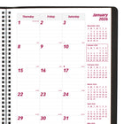 Brownline - 2026 Agenda mensuel Essential 14 mois - 11 po x 8-1/2 po - Noir - Anglais-50% de papier recyclé post-consommation