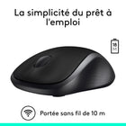 Logitech – Souris sans fil M310, noir-Pile durable offrant un travail sans interruption