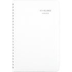 AT-A-GLANCE - Agenda scolaire de bureau hebdomadaire 2025-2026 - 8 po H x 4 7/8 po l - assorties - bilingue-Reliure à double spirale résistante aux accrocs et qui repose à plat pour une utilisation facile