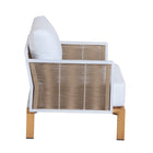 Manhattan Comfort - Ensemble de conversation de patio moderne Vine 4 pièces - Crème - Lot de 4-Garantie limitée du fabricant de 30 jours