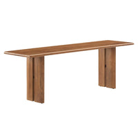 Modway - Amistad 58" Bois Banc - Noyer-Établi à manger de 58 pouces de ferme moderne