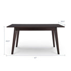 Modway - Oracle Rectangle de 47 po Table à manger, Cappuccino-Style moderne du milieu du siècle