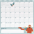 DateWorks - Calendrier Mural Magnétique Familial de 16 Mois 2025 Family - 12 po x 12 po - Anglais-Organisationnel/Famille