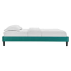 Modway - Juniper Chenal Touffé Performance Velvet Lit de plateforme complet, Sarcelle-8