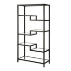 Hudson&Canal - Bibliothèque Johann 68"H - Bronze noirci-Les étagères supérieures et centrales ont une capacité de poids de 40 lb chacune, l'étagère inférieure peut supporter 50 lb
