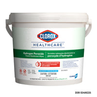 Clorox - Healthcare Serviettes nettoyantes désinfectantes au peroxyde d'hydrogène - paq./185 serviettes-Lingettes pré-humidifiées, durables et prêtes à l'emploi, requièrent un équipement de protection individuelle lorsqu'utilisées