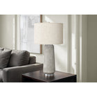 Monarch Specialties - Luminaire - 29 po H Lampe De Table - Résine Grise - Abat-Jour Ivoire / Crème - Moderne-L'interrupteur rotatif à 3 voies facile à utiliser contient une seule ampoule (non incluse) avec une puissance maximale de 100W/120V vous permettant d'ajuster l'ambiance lumineuse pour éclairer ou assombrir instantanément la pièce