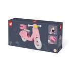Janod - Scooter Mademoiselle Rose - Draisienne-Comprend un sac amovible pour transporter des jouets et des trouvailles