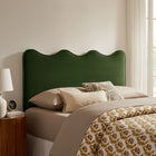 Modway - Athena Velours de performance résistant aux taches Tête de lit Queen size, Vert mousse-Rembourrage en mousse dense