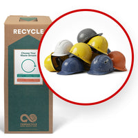 TerraCycle - Boîte zéro déchet pour casques de protection - 15" x 15" x 42" - Grande-Utilisez cette boîte pour recycler tous les casques de sécurité industriels et les casquettes de protection.