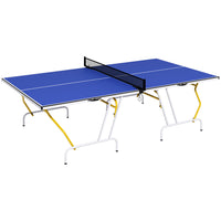 Soozier - table de ping-pong pleine grandeur 9 pi x 5 pi-Se plie en quatre pour un encombrement réduit par rapport aux modèles à double pliage 