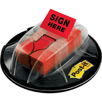 Post-it® - Languettes , fléchettes « Sign Here », 1 po, rouges, distributeur Desk Grip, paq./200-Pour vous assurer de ne manquer aucune signature  