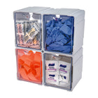 Deflecto - Organisateur de rangement emboîtable basculant  - blanc - paquet de 4-5,5 po H x 4,75 po L x 4,88 po P