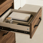 South Shore - Flam Bureau secretaire multifonctions Noyer naturel-Nettoyer avec un linge sec