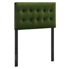 Modway - Emily Velours de performance résistant aux taches Tête de lit, Vert mousse-Velours de performance résistant aux taches